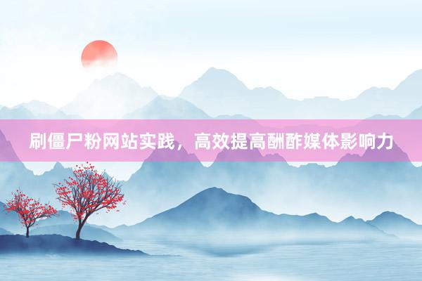 刷僵尸粉网站实践，高效提高酬酢媒体影响力